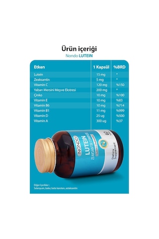 Nondo Lutein Zeaksantin Complex 60 Tablet
