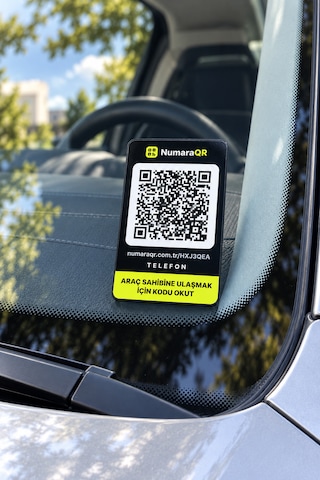 Numaraqr Qr Kodlu Araç Numaratörü Sticker Cam Içi Park Numarası