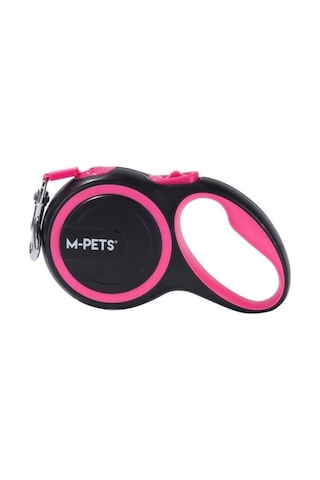M-pets Liberty Pembe Otomatik Şerit Köpek Gezdirme Tasması 8 Mt L Beyaz
