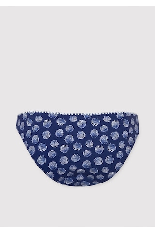 Mavi - Deniz Kabuğu Baskılı Lacivert Bikini Altı 1914061-80946