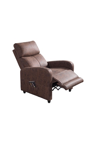 Linda Tekli Berjer Rehome Linda Tv Koltuğu 75x90x105 Cm Kahverengi