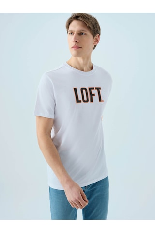 Loft Regular Fit Beyaz Erkek T-shirt Lf2038687 Beyaz