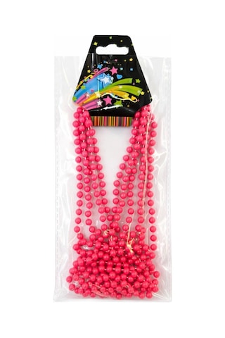 Neon Pembe Boncuk Kolye 80 Cm Retro 80 Ler 90 Lar Parti Aksesuarı " 17207103