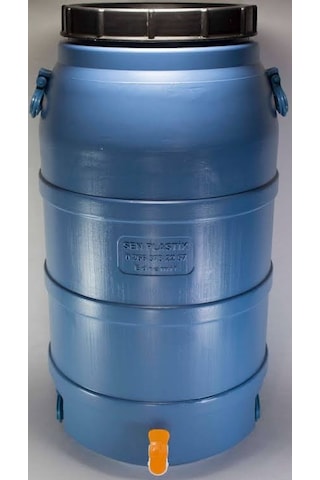 Musluk 65 L Litre Varil Köşeli Içi Beyaz Yağ Turşu Zeytin Bidon Çok Renkli
