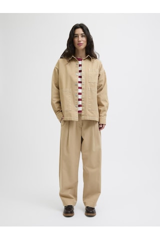Jack & Jones Kadin Pileli Barrel Fit Kesim Pantolo - Maddy - 12282465 Cornstalk