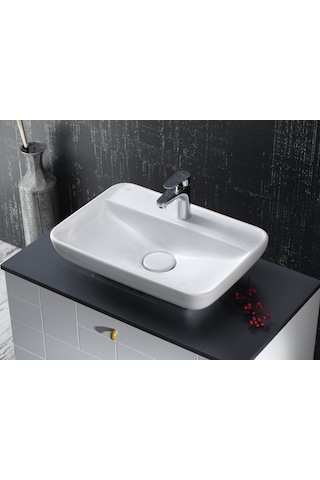 Turkuaz Seramik Cerastyle 60 CM Tezgah Üstü Çanak Lavabo