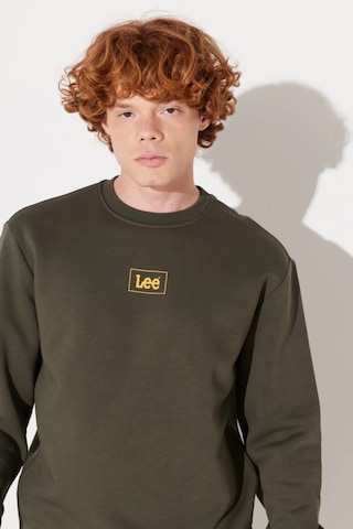 Lee Sıfır Yaka Regular Fit Haki Erkek Sweatshirt L212299801 001