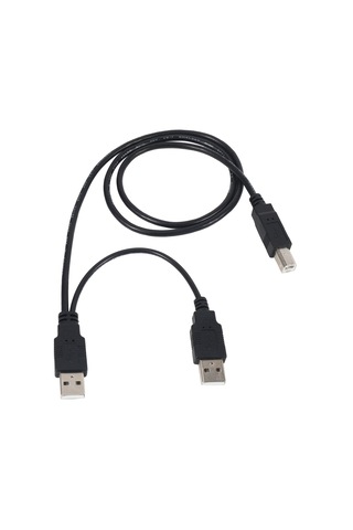 Nayomiglow Çift Usb 2.0 Erkek - Standart B Erkek Y Kablosu 80 Cm Yazıcı, Tarayıcı Ve Harici Sabit Disk Sürücüsü İçin