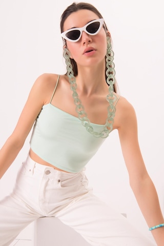 Lonca Mint İp Askılı Crop Top-M Mint