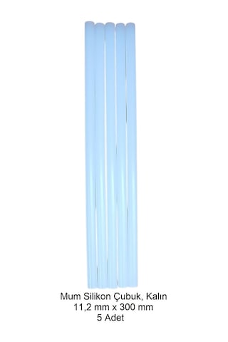 Silikon Mum Çubuk, Kalın 11,2 X 300 Mm 5 Adet