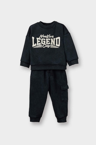 Defacto Erkek Bebek 2li Takım Baskılı Sweatshirt Eşofman Altı G5132a525wnar202 Antrasit-ar202