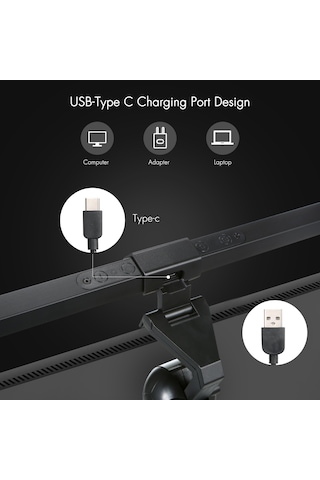 Neoglint D C5v 84led Monitör Ekran Işığına Duyarlı Siyah