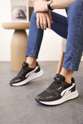 Daxors D0128 Günlük Ortopedik Erkek Sneaker Spor Ayakkabı Siyah-beyaz