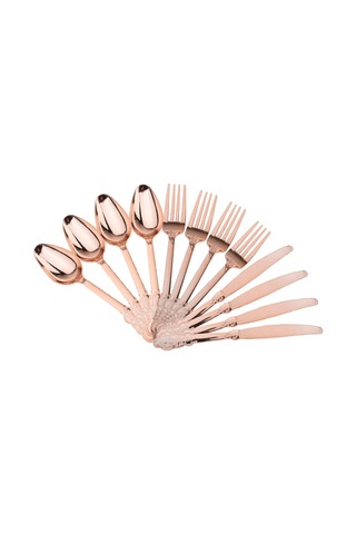 36 Set Tek Kullanımlık Sofra Takımı Plastik Koordinasyonlu Aletler Ve Çoğu Sofra Takımı, Çevre Dekoru, Rose Gold