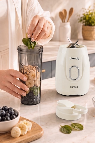 Karaca Blendy Personal Kişisel Kulplu Smoothie Blender Çift Hazneli Starlight