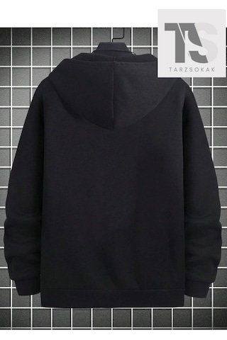 Adrift 23 Logo Sweatshirt Fermuarlı Hırka Siyah