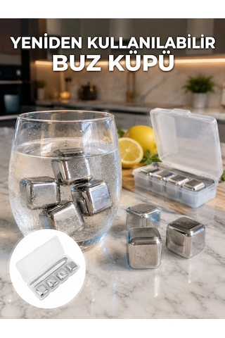 Mey Najmaddin Hızlı Soğutma Özellikli Paslanmaz Metal Buz Küpü Takımı Yeni Nesil Najmaddin Renkli