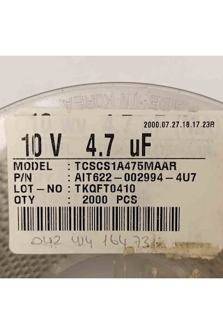 Tcscs1a475maar 4.7mf 10v Tantal Kondansatör 100 Adet