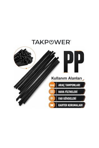 Takpower Plastik Kaynak Elektrodu Siyah Pp 0.6 X 400 Mm 20 Adet