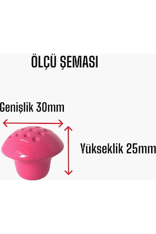 15 Adet Pembe Noktalı Mantar Düğme Kulp Çocuk Bebek Mobilya Çekmece Dolap Kapak Kulbu Metal Kulp Aksesuarları Vidalı