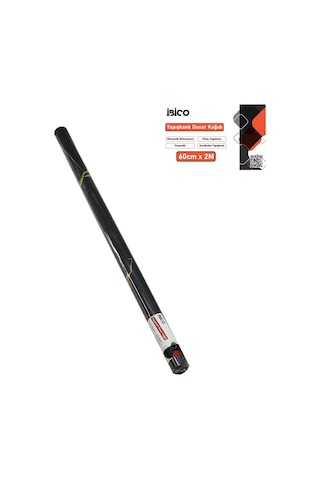 2mt X 60cm Siyah Mermer Desenli Tezgah Üstü Folyo Sticker - Duvar Kağıt Kendinden Yapışkanlı - Eko Dekorasyon - Dayanıklı