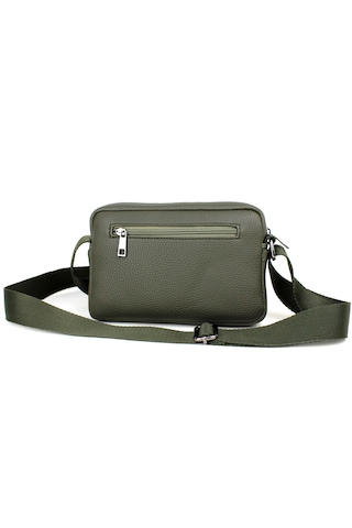 Unisex Haki Renk Orta Boy Askılı Postacı Omuz Çantası Haki