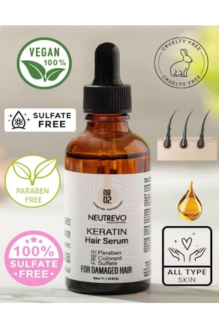 Neutrevo Professional No:2 Keratin Serisi Onarıcı Ve Güçlendirici Saç Bakım Serumu 50 Ml