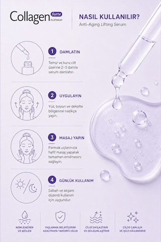 Collagen Forte Platinum Hyaluronik Asit Sıkılaştırıcı Serum 30 ML