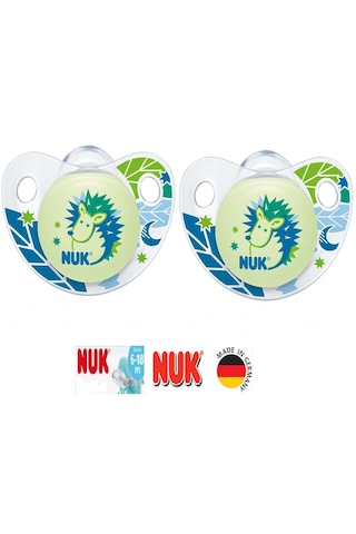 Nuk Night & Day Ortodontik Silikon Emzik 6-18 Ay İkili / Mavi Açık Mavi
