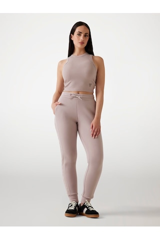 Guess Edie Ribana Örgülü Kadın Crop Atlet V3gp19k8rt2 Kahve
