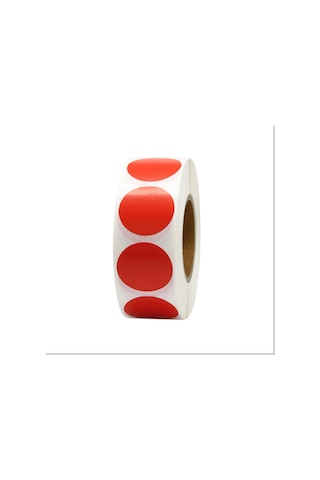 50 MM Kırmızı Çap Sticker 1000 Adet