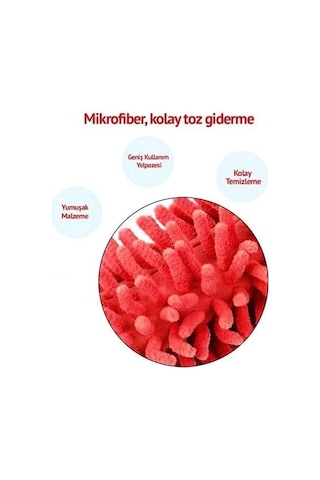 Teleskopik Mikrofiber Pratik Uzayabilen Toz Alma Fırçası Aparatı Lisinya