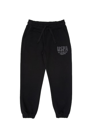 U.S. Polo Assn. Kız Çocuk Siyah Simli Baskı Detaylı Jogger Eşofman Altı 50316849-VR046