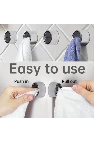 Kangvka 8 Adet Abs Duvar Tipi Havlu Tutucu, Silikon Pençeli, Çarpma Güvenliği, Mutfak/banyo Kullanıma Uygun, Kolay Kurulum Yapıştırıcı/vidalı Diğer