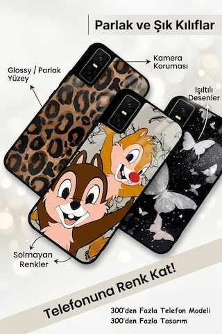 Apple Uyumlu iPhone 13 Leopar Tasarımlı Glossy Telefon Kılıfı Çok Renkli