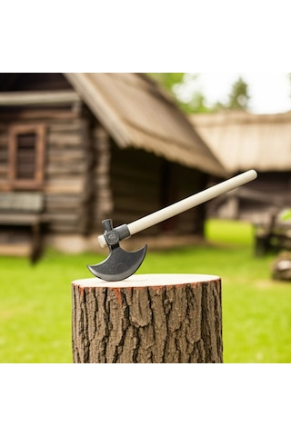 Kayı Iyı Damgalı Nacak, Ay Balta - Çekiç Başlı, Küçük Boy, Ahşap Saplı 40 Cm