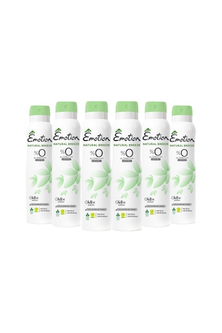 Emotion Natural Breeze Kadın Sprey Deodorant 6 x 150 ML
