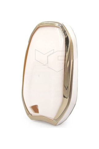 Peugeot 208 308 508 2008 3008 5008 Rifter Nano Anahtar Kılıfı Beyaz Gold Renk 1.ci Kalite