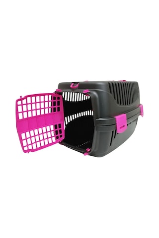 Pribor Kedi Köpek Evcil Hayvan Taşıma Çantası Box Orta Boy Çok Fonksiyonlu Siyah-pembe