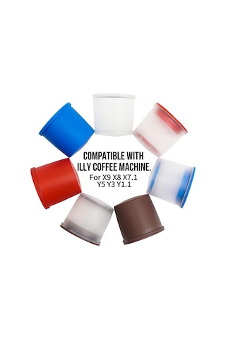 Şeffaf Ve Kırmızı Doldurulabilir Kapsül Kahve Fincanları Uyumlu Illy Makineleri Dolum Kahve Filtresi