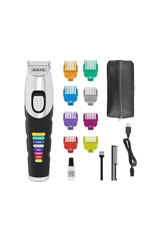 Wahl 9893 Color Trim Beard 8 Renkli Kılavuz Taraklı Şarjlı Sakal Kesme Makinesi