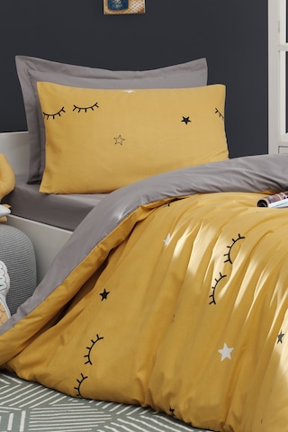 Eponj Home Kolay Ütülenir Nevresim Takımı Tek Kişilik Dide Sarı