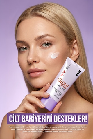 New Well Glow Boosting Işıltı Veren Nemlendirici Yüz Kremi SPF15+ 01 Pink Pearl