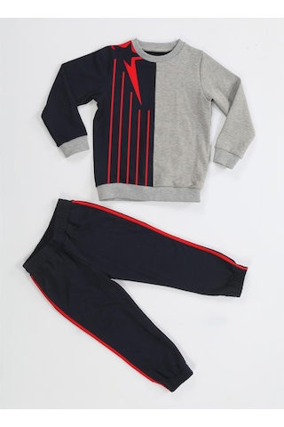 Casabony Stripe Erkek Çocuk Eşofman Takım-lacivert Gri
