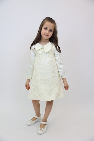 Xo Kids Kız Çocuk Elbise 3-10 Yaş 3911 Ekru