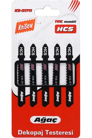 Knisaw KS51711 Ahşap Kesim Dekupaj Testere Ağzı Yedek Bıçak 5'Li