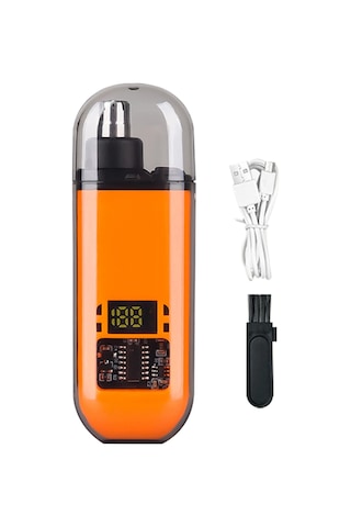 2 In 1 Elektrikli Burun Saç Kesme Makası Şarj Edilebilir Çok Kinetik Tıraş Orange