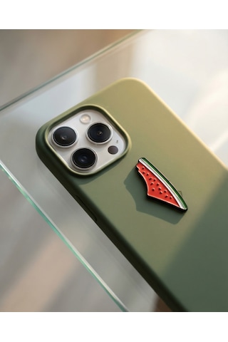 Filistin Haritası Karpuz Renkleri Telefon Arkası Süsü Sticker Etiket A300092
