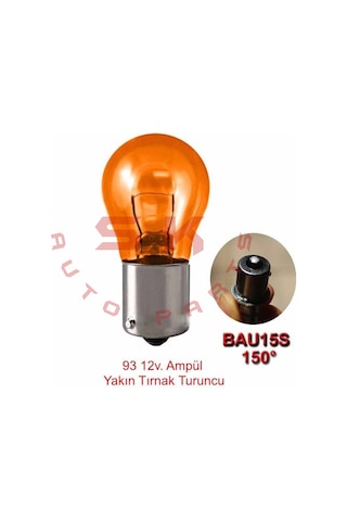 SKAUTO 12V 93 Py21W Turuncu Sinyal Ampul Yakın Tırnak Bau15S 10 Adet