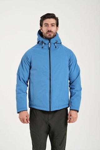 Exuma 2311142 Erkek Yağmur Rüzgar Geçirmez Turkuaz Mont 001